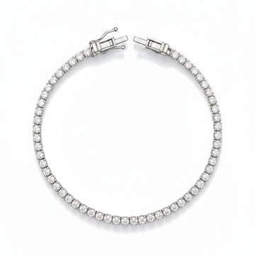 Brazalete Tennis 4mm Plata 925