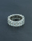 Anillo Tennis Doble Fila Silver Ice
