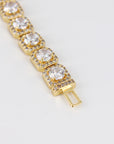 Brazalete Cuban Tennis Gold 18k