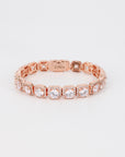 Brazalete Cuban Tennis Gold Rose 18k
