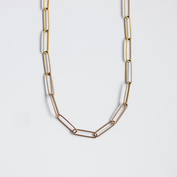 Cadena Eslabon Largo Gold