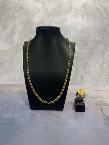 Pack Cadena y Anillo San Benito Gold 18k
