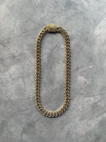 Cadena Cuban Miami Basic 12mm Gold 18k