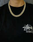 Cadena Cuban Basic Prong Gold 18k