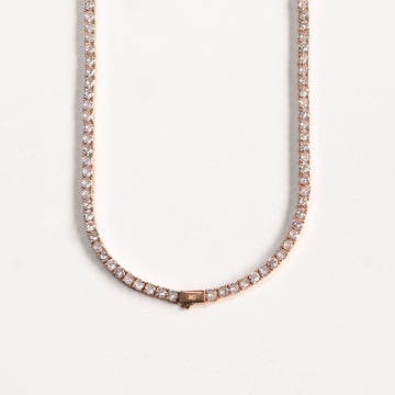 Cadena Tennis Gold Rose 6mm