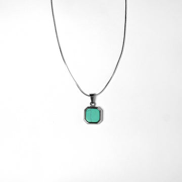 Vintage Agua Gem Chain Silver