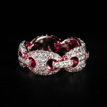 Anillo Eslabon Link Gold Rose 18k