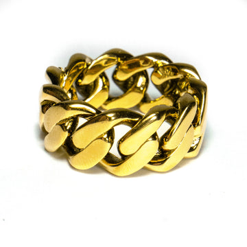 Anillo Cuban Link Gold