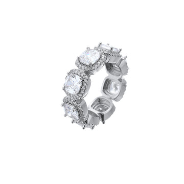 Anillo Cuban Tennis Silver