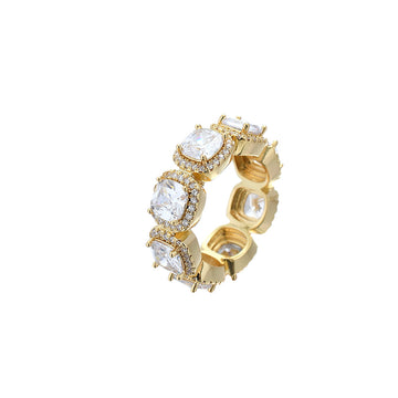 Anillo Cuban Tennis Gold