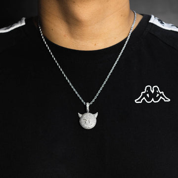 Cadena Emoji Devil Silver 18k