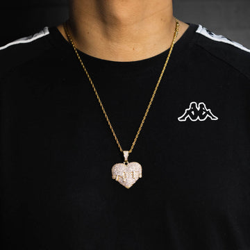 Cadena Corazón Ice Gold 18k