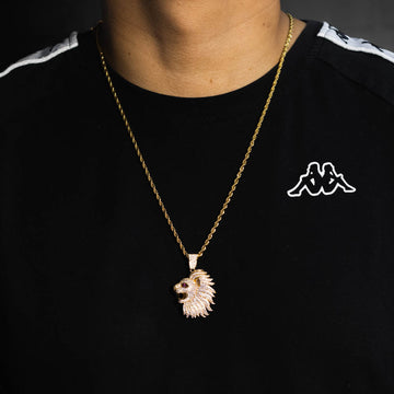 Cadena Lion Gold Ice 18k