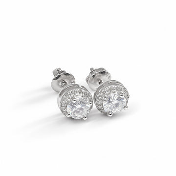 Arete Circular Royal 3.0 Moissanita Plata 925