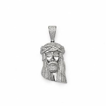 Dije Cristo Plata 925 Moissanita