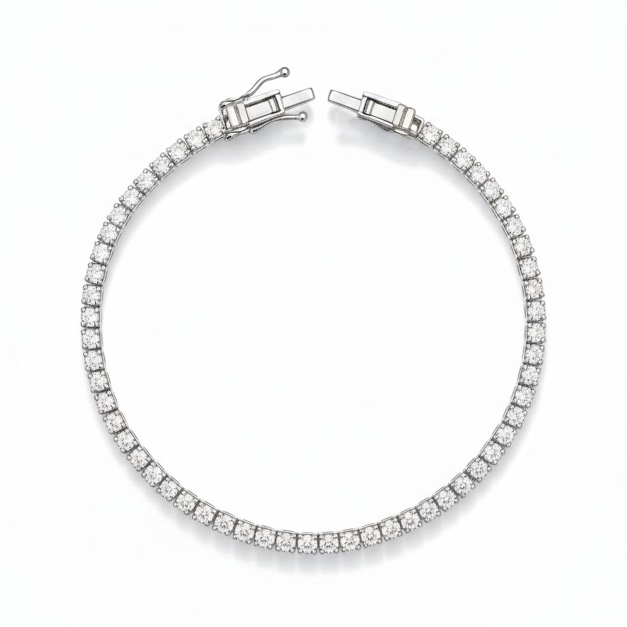 Brazalete Tennis 4mm Plata 925