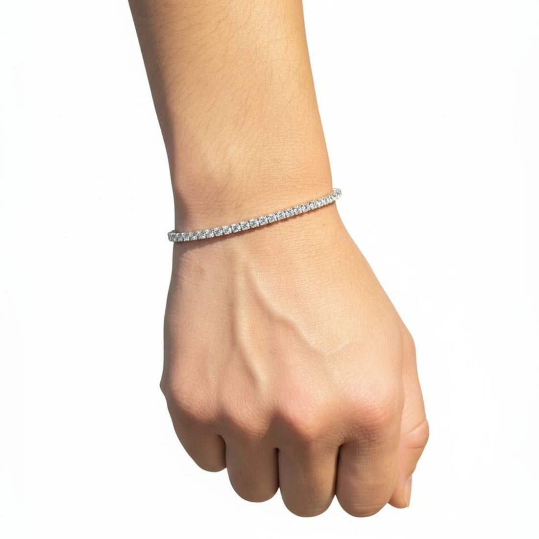 Brazalete Tennis 4mm Plata 925