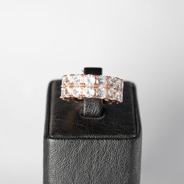 Anillo Doble Fila Gold Rose
