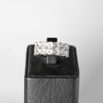 Anillo Doble Fila Silver