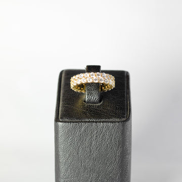 Anillo Dos Filas Gold 925
