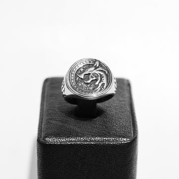 Anillo Dragon Emblem Silver