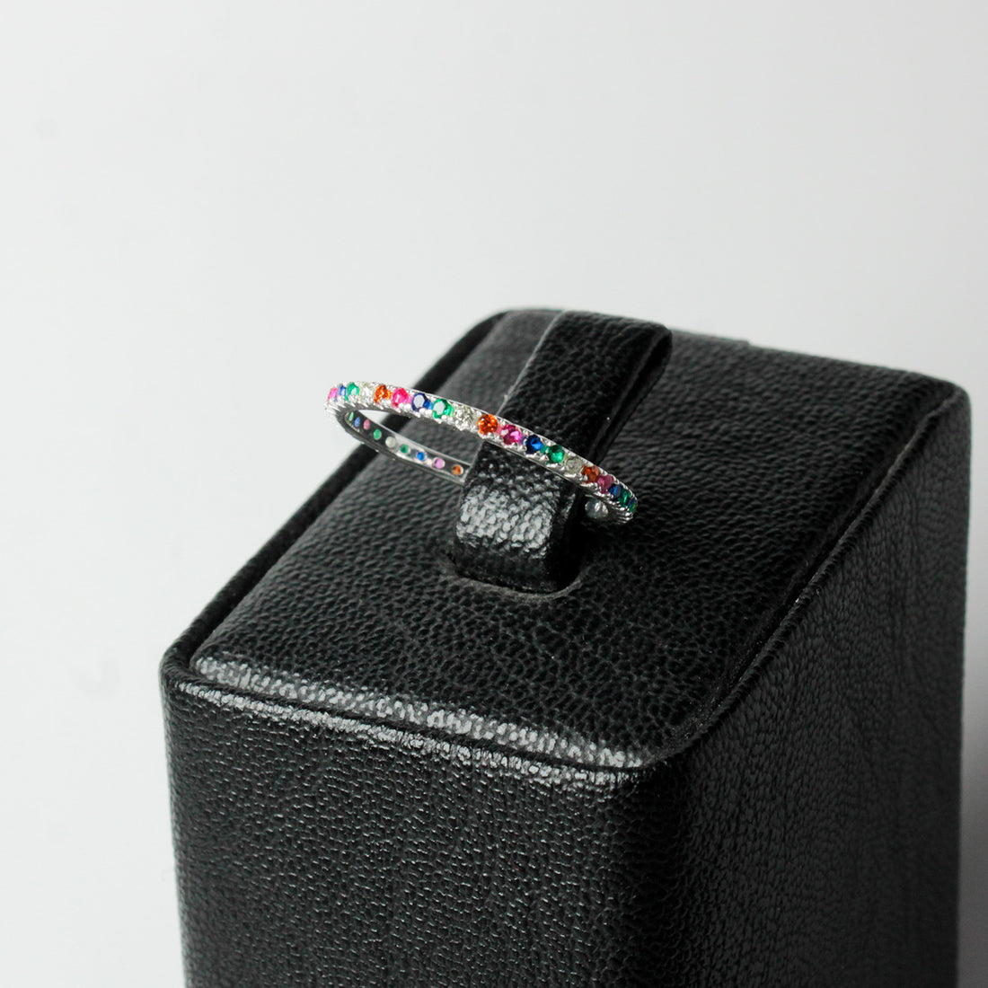 Anillo Mini cuban tennis Multicolor Plata 925