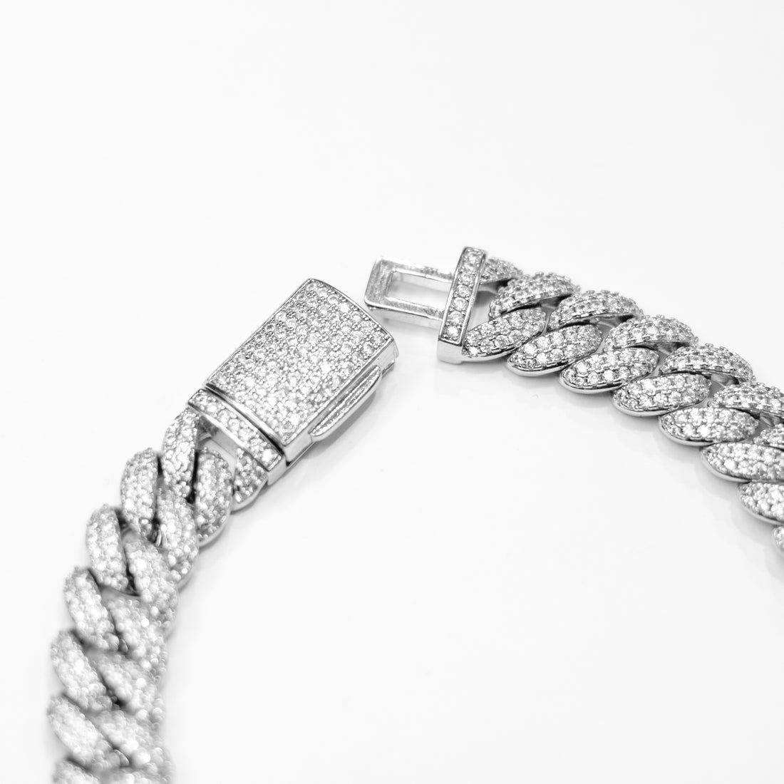 Brazalete Cuban Miami Silver 10mm