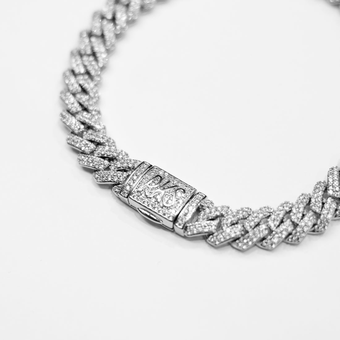 Brazalete Cuban Prong Silver 8mm