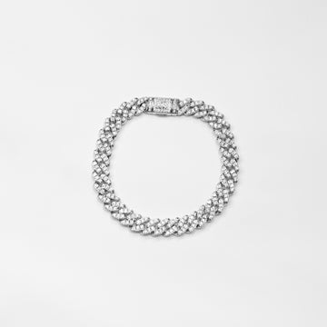 Brazalete Cuban Miami Silver 6mm