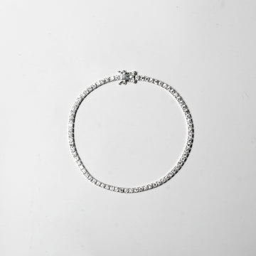 Brazalete Mini Tennis Silver 2mm Plata 925