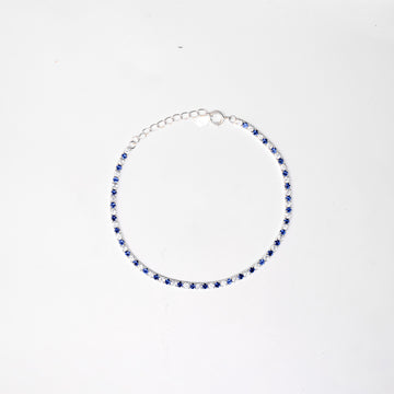 Brazalete Tennis Doble color 2mm Plata 925