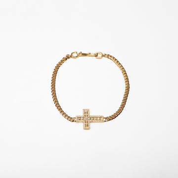 Brazalete Cruz Ice Gold Rose