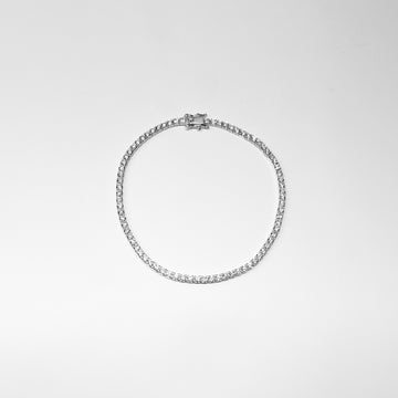 Brazalete Tennis 3mm 21cm Plata 925