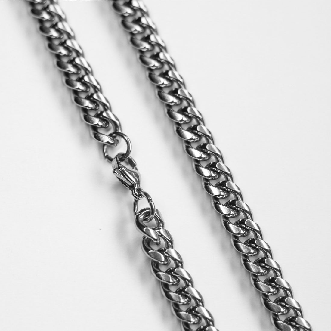 Cadena Cuban Link Clasic 10mm Silver