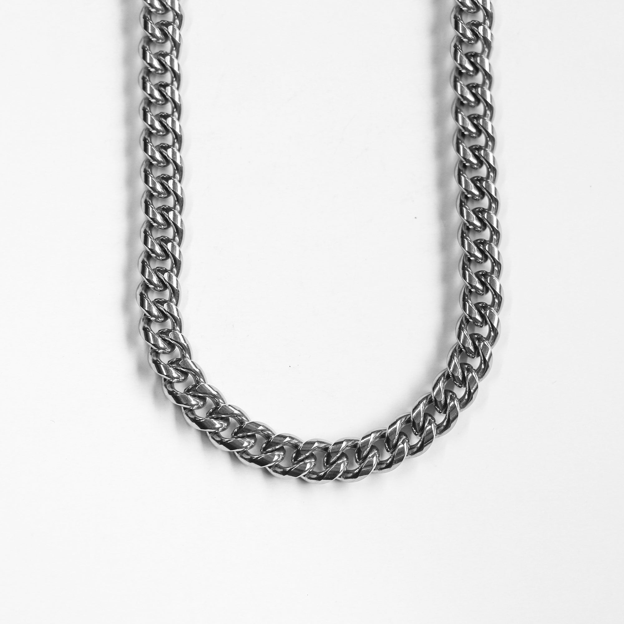 Cadena Cuban Link Clasic 12mm Silver