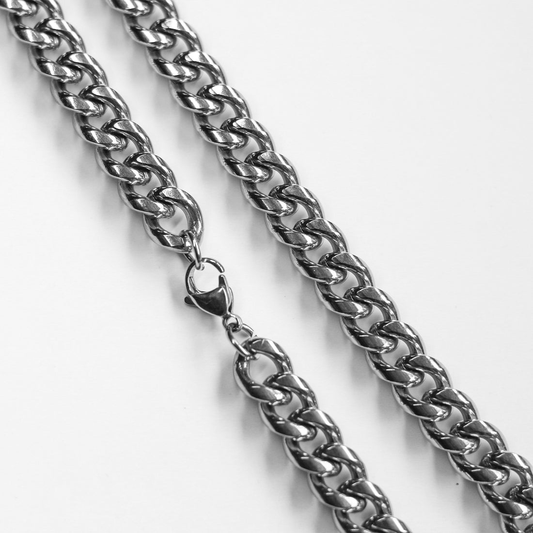 Cadena Cuban Link Clasic 12mm Silver