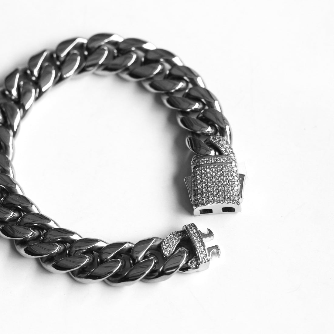 Brazalete Cuban Link Silver 12mm