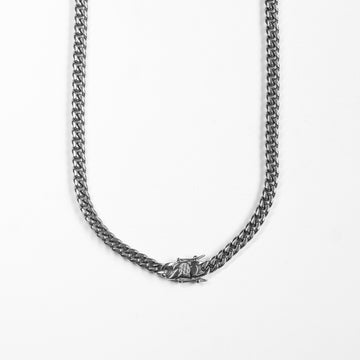 Cadena Cuban Link 8mm Silver