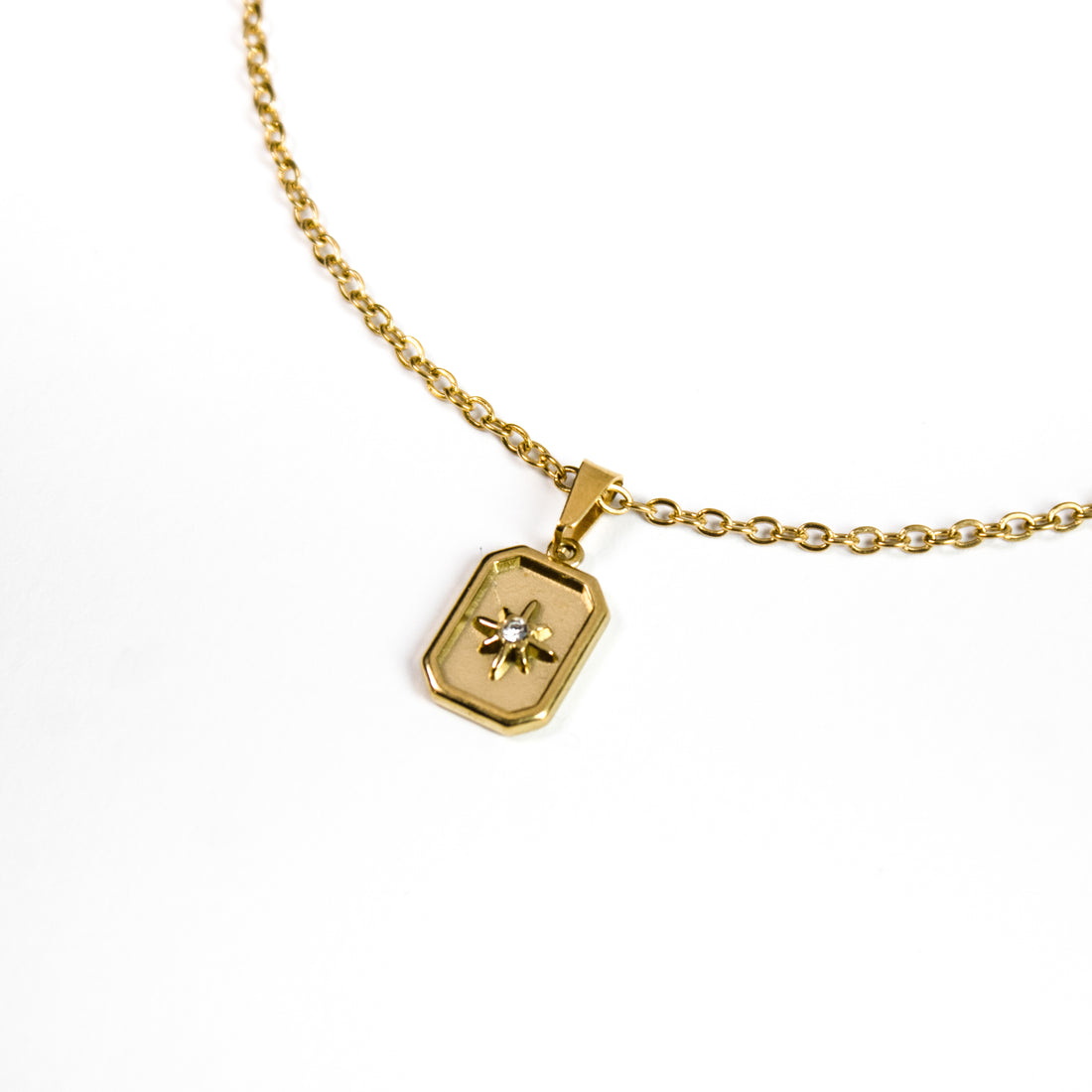 Circon Compass Chain Gold