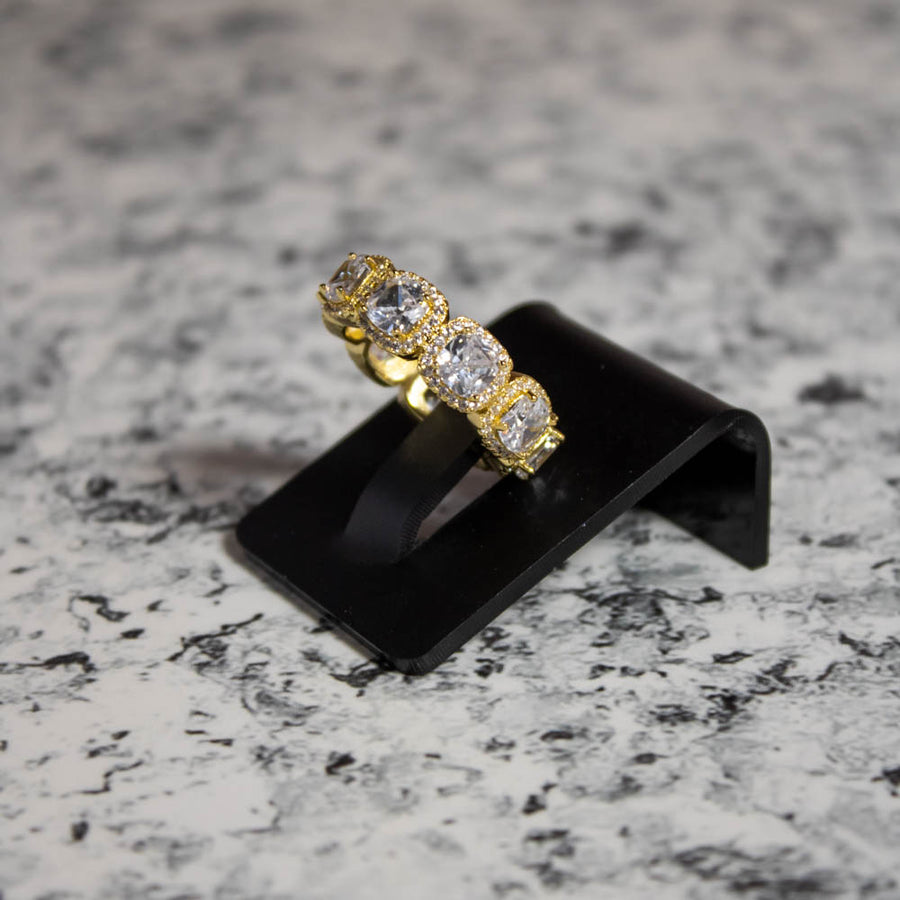 Anillo Cuban Tennis Gold