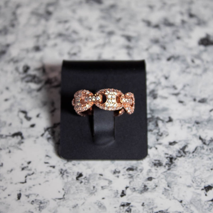 Anillo Eslabon Link Gold Rose 18k