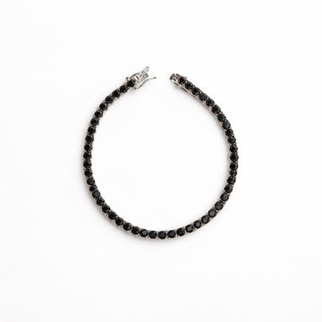 Brazalete Tennis Black Moissanita Plata 925