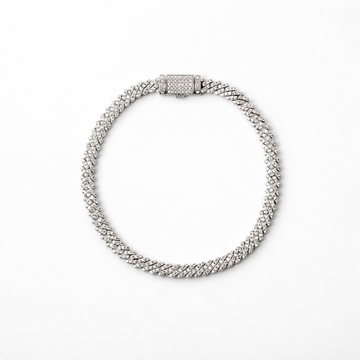 Brazalete Cuban ice 6mm Moissanita Plata 925