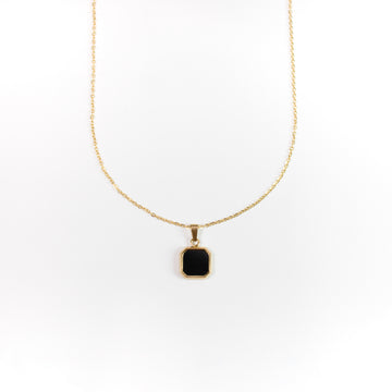 Vintage Black Gem Chain Gold