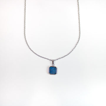 Vintage Blue Gem Chain Silver