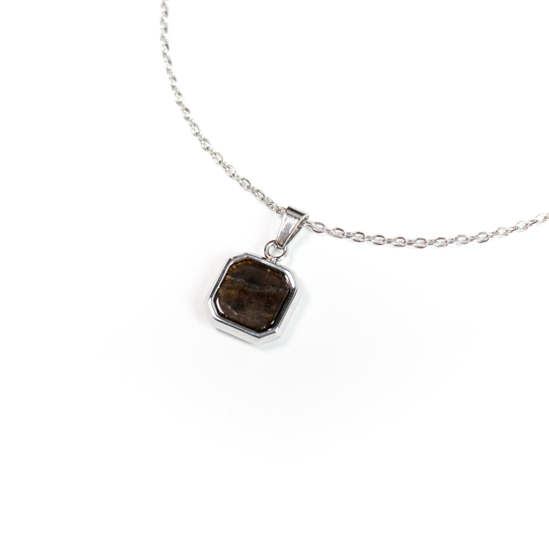 Vintage Brown Gem Silver