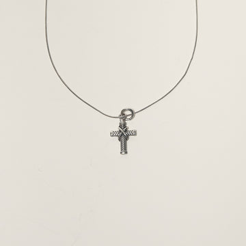 Cadena Cruz Asta Plata 925