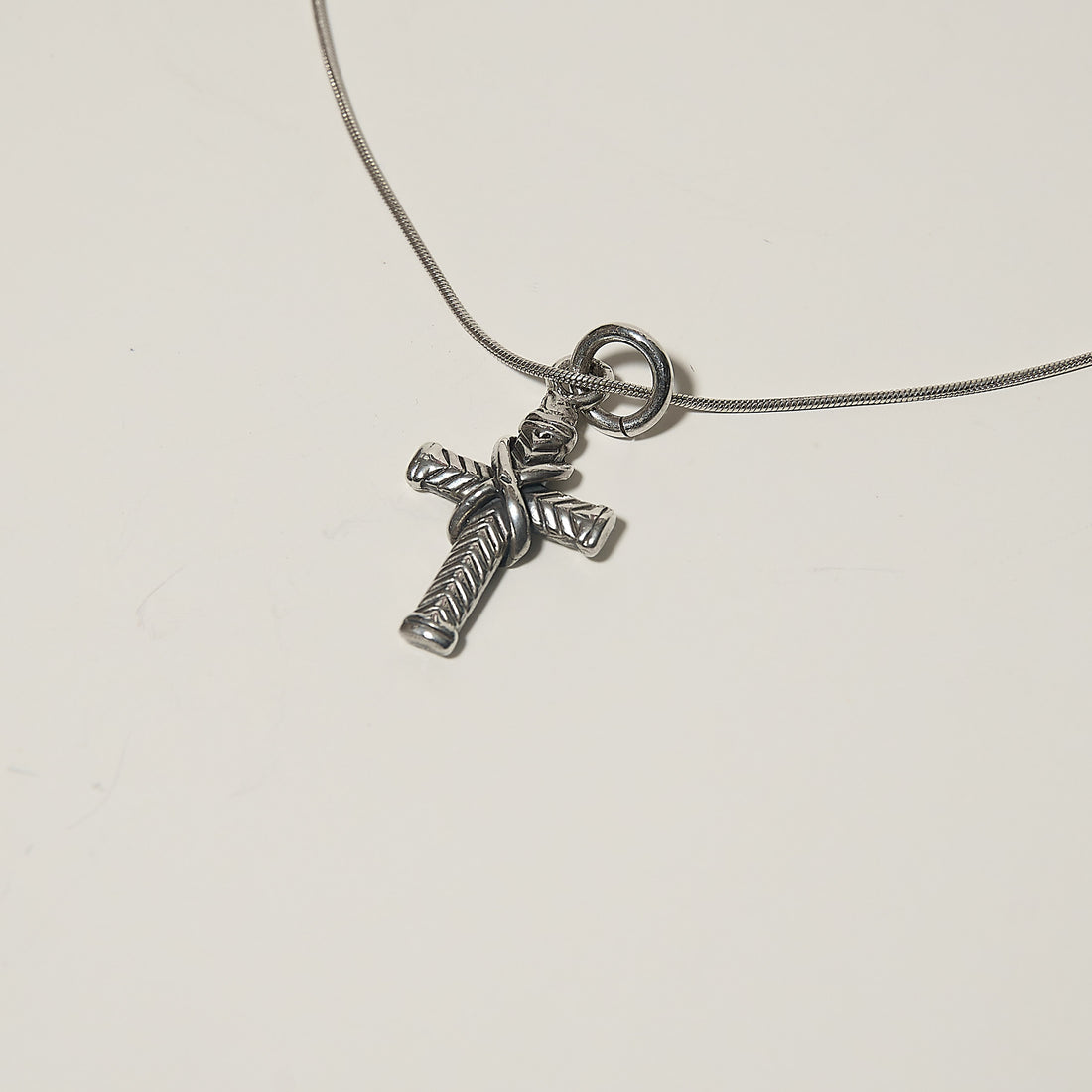Cadena Cruz Asta Plata 925