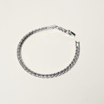 Brazalete Tennis Basic Silver