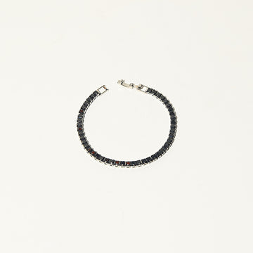 Brazalete Black Tennis Silver